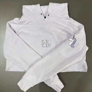 A.LAB “You’re Weird” Light Lavender Hooded Sweatshirt - Size Large